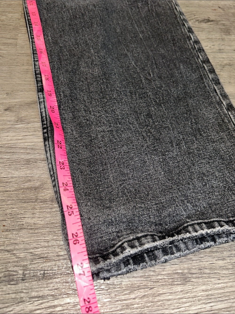 Abercrombie & Fitch Crop Wide Leg Ultra High Rise Jeans 29 Long Black - Picture 6 of 6
